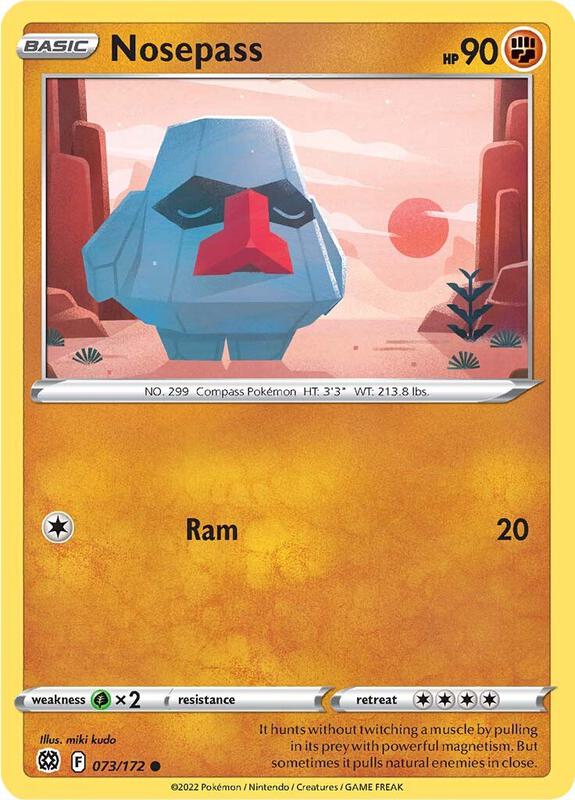 Nosepass - Normal 073/172 Brilliant Stars | Common Pokemon Card