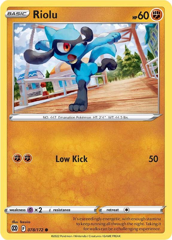 Riolu - Normal 078/172 Brilliant Stars | Common Pokemon Card