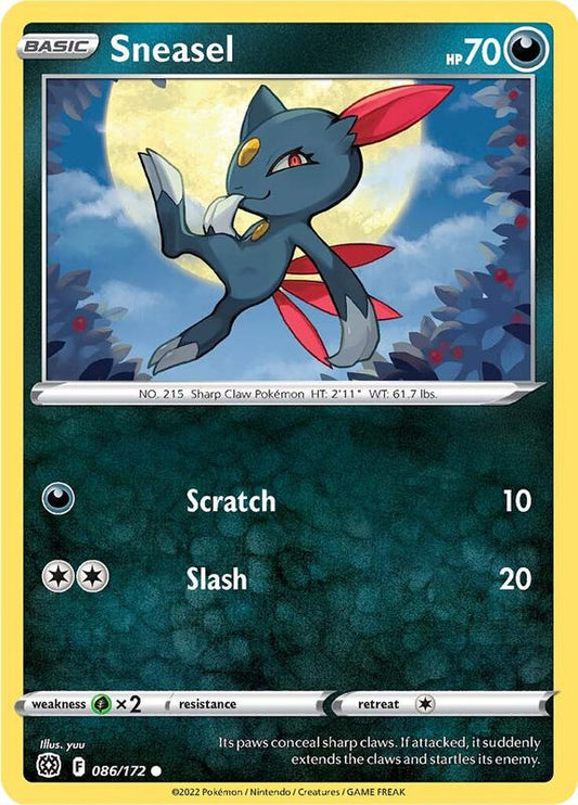 Sneasel - Normal 086/172 Brilliant Stars | Common Pokemon Card