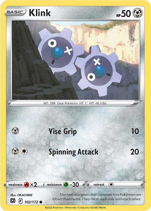 Klink - Normal 102/172 Brilliant Stars | Common Pokemon Card