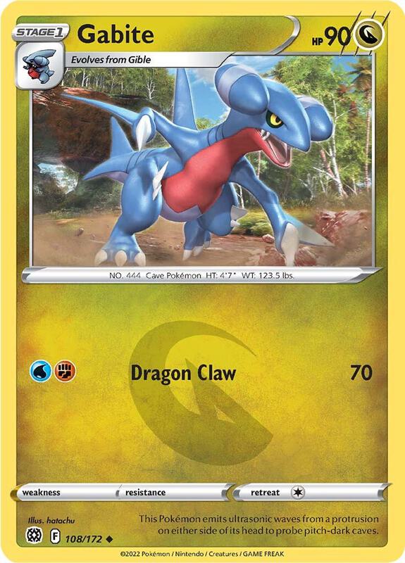 Gabite - Reverse Holofoil 108/172 Brilliant Stars | Uncommon Pokemon Card