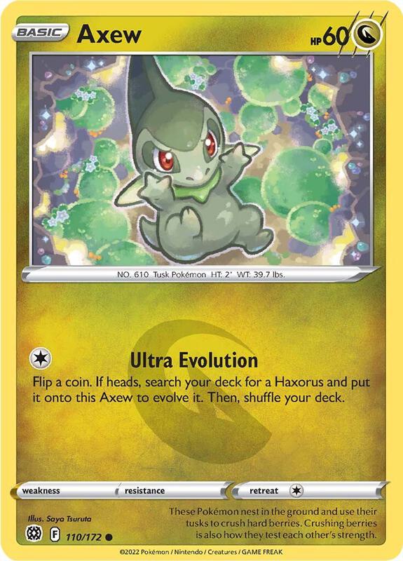 Axew - Reverse Holofoil 110/172 Brilliant Stars | Common Pokemon Card