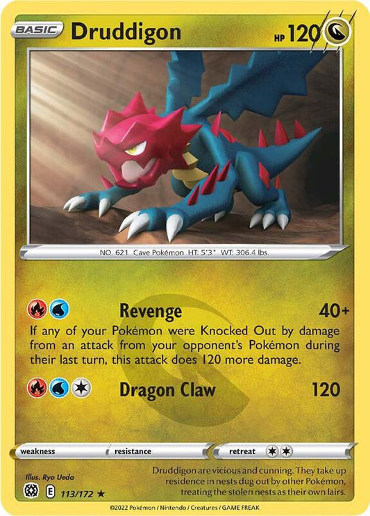Druddigon - Normal 113/172 Brilliant Stars | Rare Pokemon Card