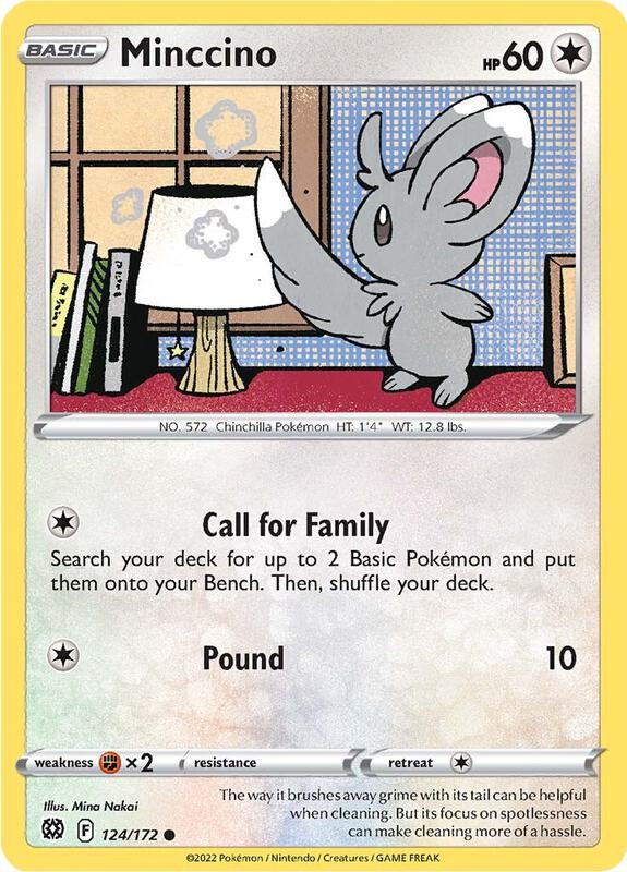 Minccino - Reverse Holofoil 124/172 Brilliant Stars | Common Pokemon Card