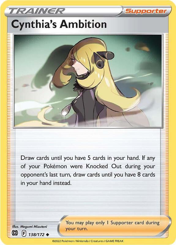 Cynthia's Ambition - Reverse Holofoil 138/172 Brilliant Stars | Uncommon Trainer Card