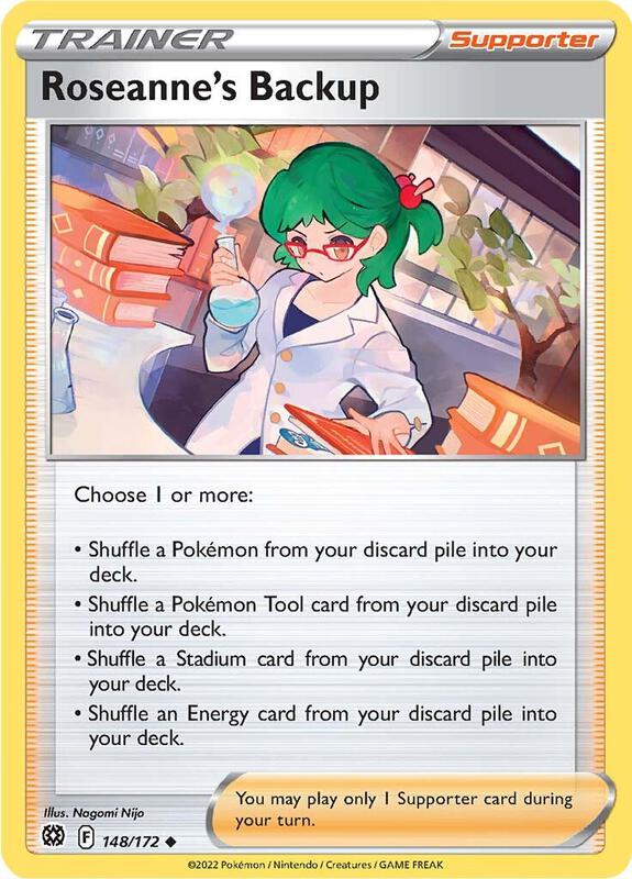 Roseanne's Backup - Reverse Holofoil 148/172 Brilliant Stars | Uncommon Trainer Card