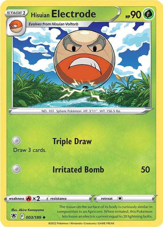 Hisuian Electrode - Normal 003/189 Astral Radiance | Uncommon Pokemon Card