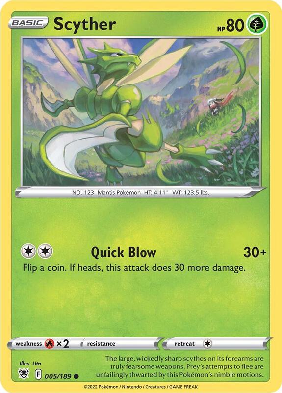 Scyther (005) - Reverse Holofoil 005/189 Astral Radiance | Common Pokemon Card