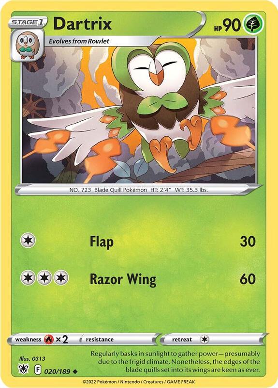 Dartrix - Normal 020/189 Astral Radiance | Uncommon Pokemon Card