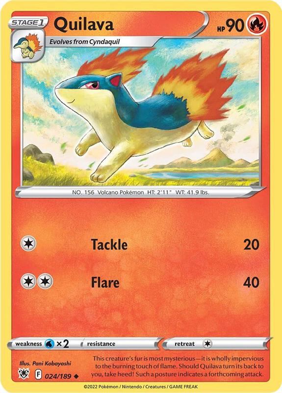 Quilava - Reverse Holofoil 024/189 Astral Radiance | Uncommon Pokemon Card