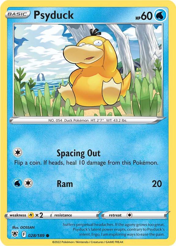 Psyduck - Reverse Holofoil 028/189 Astral Radiance | Common Pokemon Card
