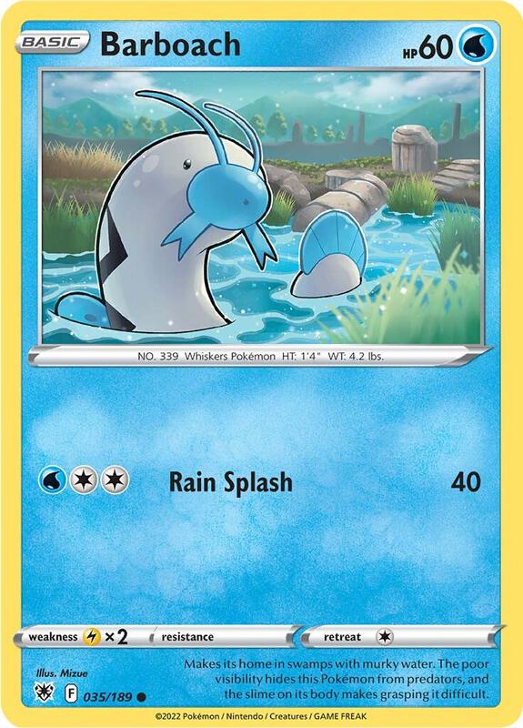 Barboach - Reverse Holofoil 035/189 Astral Radiance | Common Pokemon Card