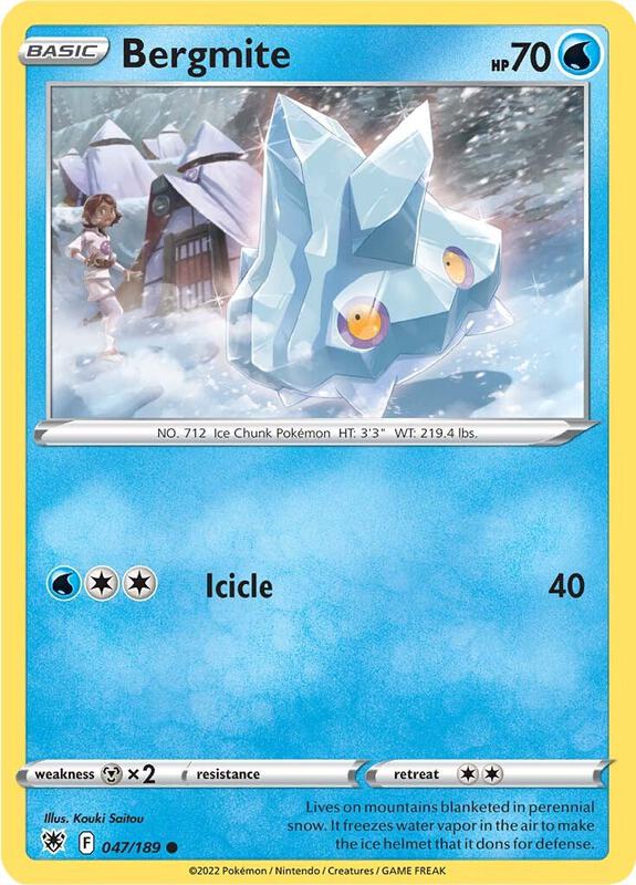 Bergmite - Reverse Holofoil 047/189 Astral Radiance | Common Pokemon Card