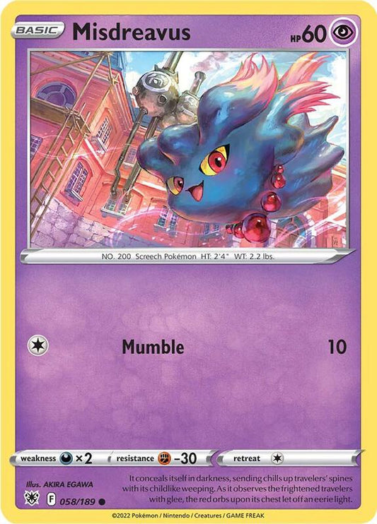 Misdreavus - Normal 058/189 Astral Radiance | Common Pokemon Card
