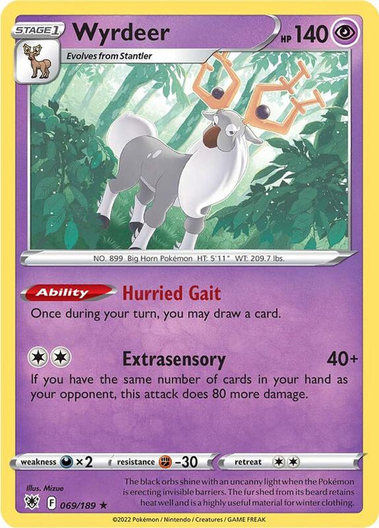 Wyrdeer - Reverse Holofoil 069/189 Astral Radiance | Rare Pokemon Card