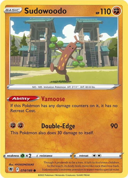 Sudowoodo - Reverse Holofoil 074/189 Astral Radiance | Common Pokemon Card