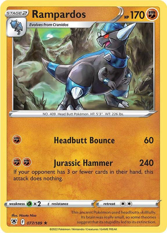 Rampardos - Reverse Holofoil 077/189 Astral Radiance | Rare Pokemon Card