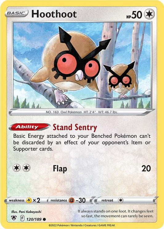 Hoothoot - Normal 120/189 Astral Radiance | Common Pokemon Card