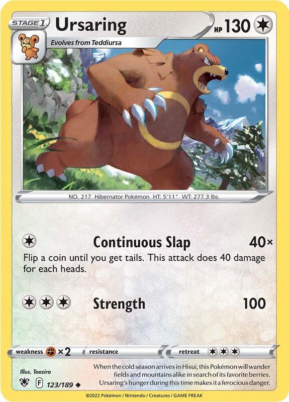 Ursaring - Reverse Holofoil 123/189 Astral Radiance | Uncommon Pokemon Card