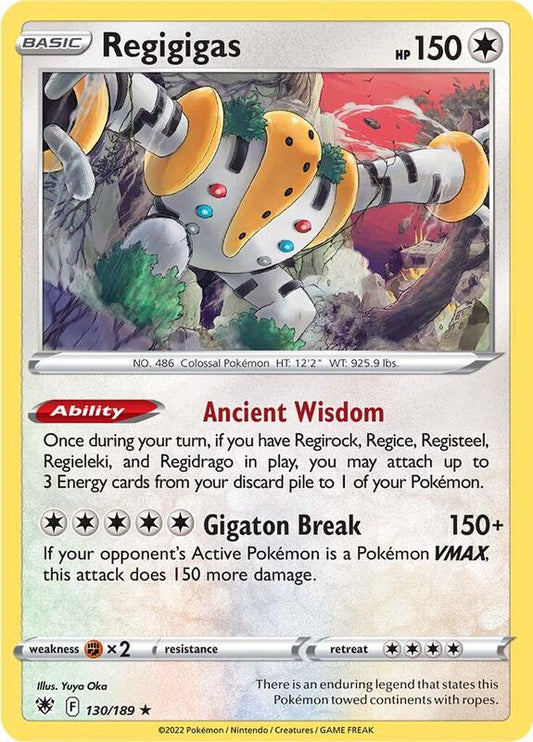 Regigigas - Reverse Holofoil 130/189 Astral Radiance | Rare Pokemon Card