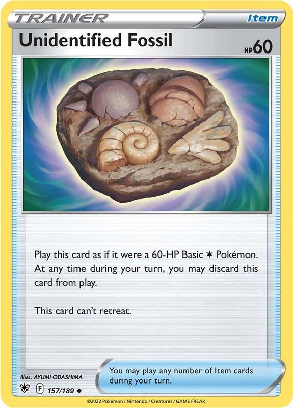 Unidentified Fossil - Reverse Holofoil 157/189 Astral Radiance | Uncommon Trainer Card