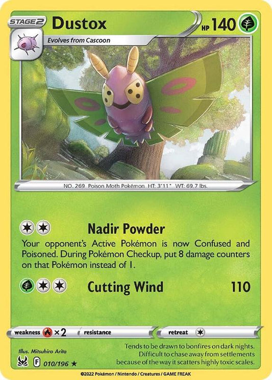 Dustox - Normal 010/196 Lost Origin | Rare Pokemon TCG PokePursuitTCG