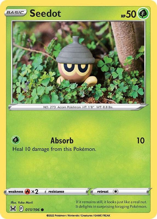 Seedot - Reverse Holofoil 011/196 Lost Origin | Common Pokemon TCG PokePursuitTCG