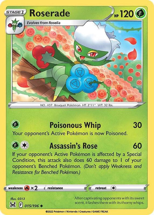 Roserade - Reverse Holofoil 015/196 Lost Origin | Uncommon Pokemon TCG PokePursuitTCG