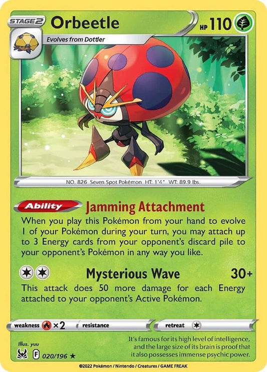Orbeetle - Holofoil 020/196 Lost Origin | Rare Pokemon TCG PokePursuitTCG