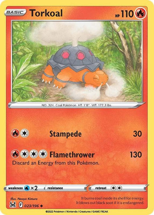 Torkoal - Reverse Holofoil 023/196 Lost Origin | Uncommon Pokemon TCG PokePursuitTCG
