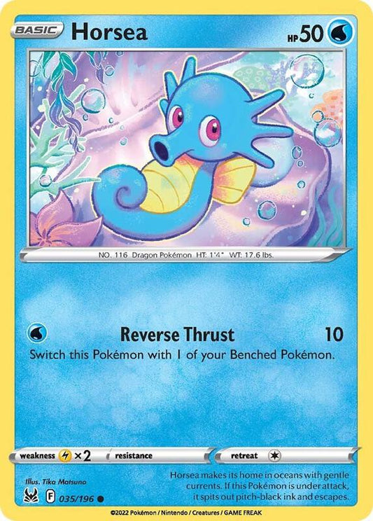 Horsea - Reverse Holofoil 035/196 Lost Origin | Common Pokemon TCG PokePursuitTCG