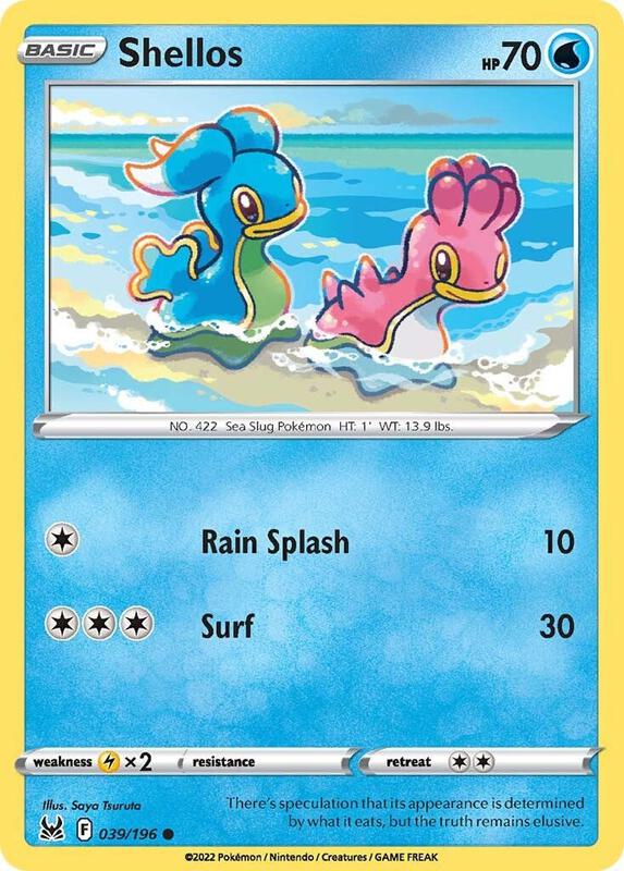 Shellos - Normal 039/196 Lost Origin | Common Pokemon TCG PokePursuitTCG