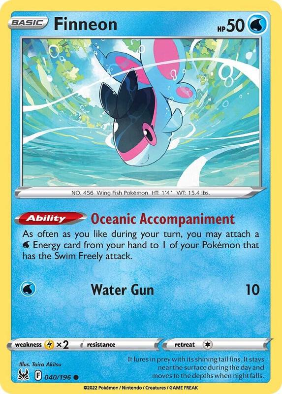 Finneon - Reverse Holofoil 040/196 Lost Origin | Common Pokemon TCG PokePursuitTCG