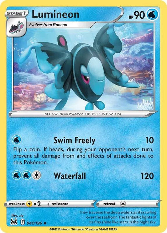 Lumineon - Normal 041/196 Lost Origin | Uncommon Pokemon TCG PokePursuitTCG