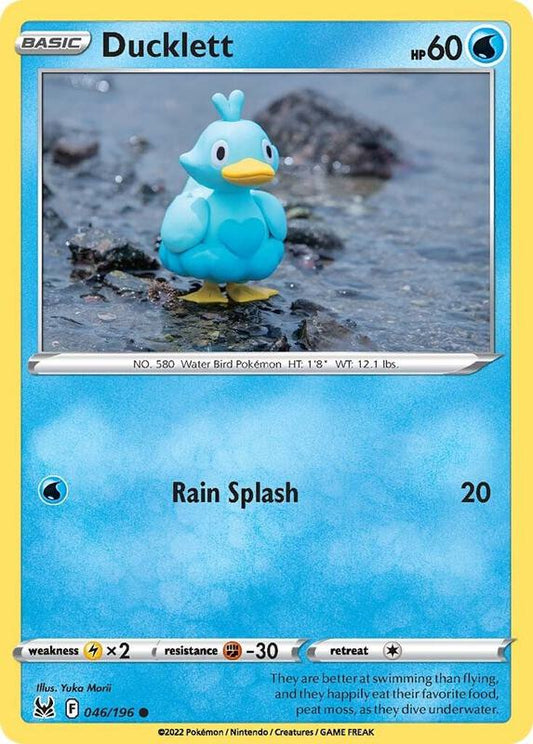 Ducklett - Reverse Holofoil 046/196 Lost Origin | Common Pokemon TCG PokePursuitTCG