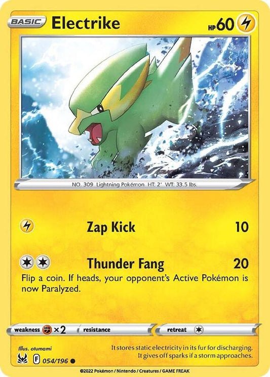Electrike - Reverse Holofoil 054/196 Lost Origin | Common Pokemon TCG PokePursuitTCG