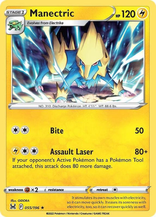 Manectric - Normal 055/196 Lost Origin | Rare Pokemon TCG PokePursuitTCG