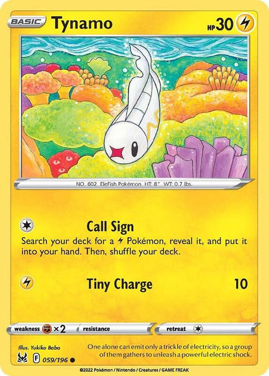 Tynamo - Reverse Holofoil 059/196 Lost Origin | Common Pokemon TCG PokePursuitTCG