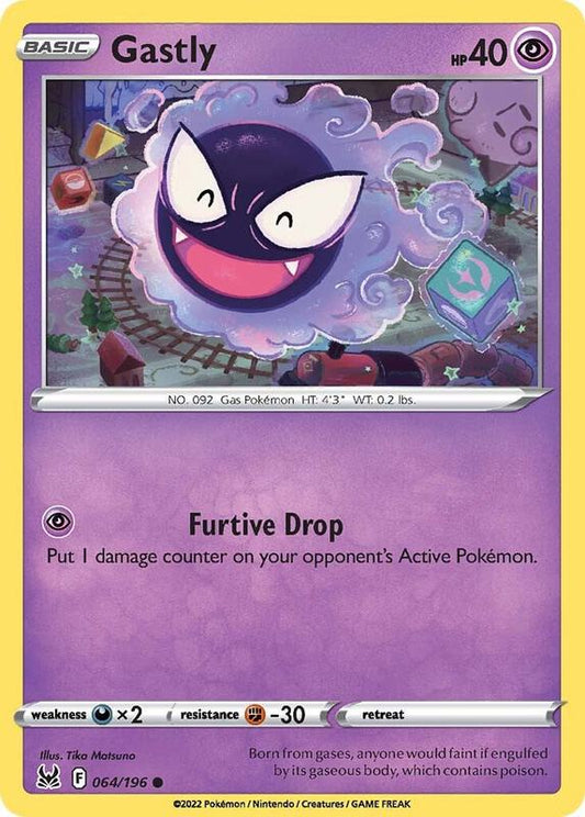 Gastly - Reverse Holofoil 064/196 Lost Origin | Common Pokemon TCG PokePursuitTCG