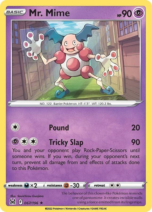 Mr. Mime - Reverse Holofoil 067/196 Lost Origin | Rare Pokemon TCG PokePursuitTCG