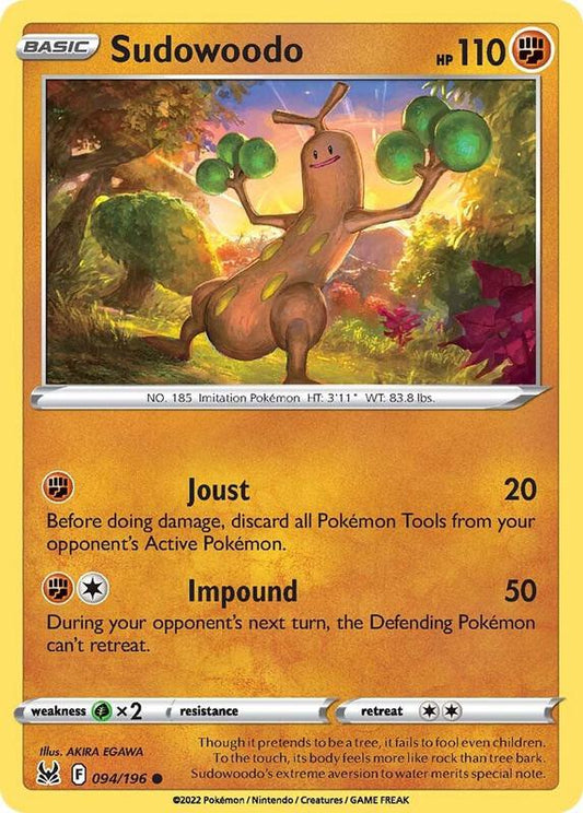Sudowoodo - Reverse Holofoil 094/196 Lost Origin | Common Pokemon TCG PokePursuitTCG