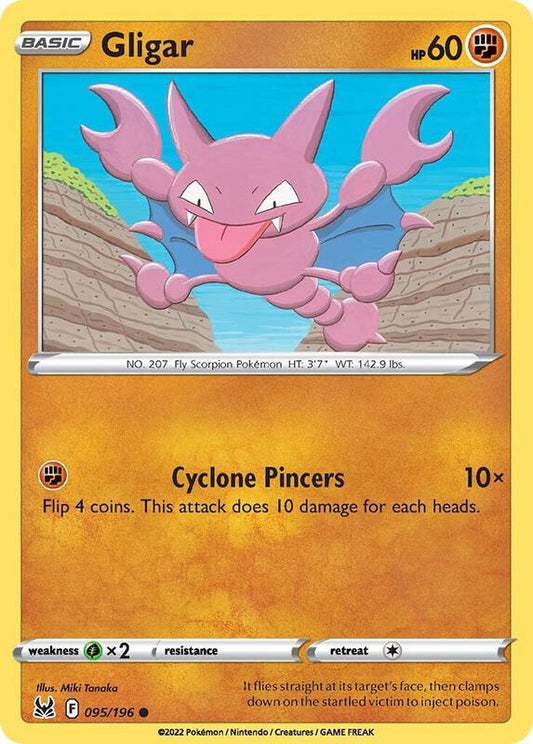Gligar - Reverse Holofoil 095/196 Lost Origin | Common Pokemon TCG PokePursuitTCG