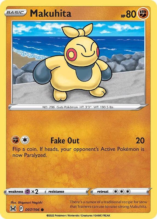 Makuhita - Reverse Holofoil 097/196 Lost Origin | Common Pokemon TCG PokePursuitTCG