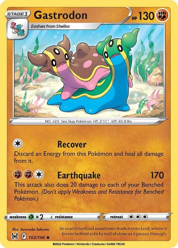 Gastrodon - Normal 102/196 Lost Origin | Uncommon Pokemon TCG PokePursuitTCG