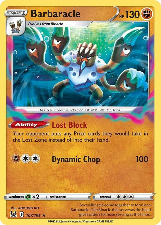 Barbaracle - Reverse Holofoil 107/196 Lost Origin | Rare Pokemon TCG PokePursuitTCG