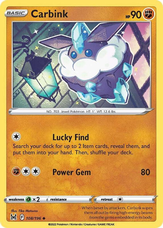 Carbink - Normal 108/196 Lost Origin | Uncommon Pokemon TCG PokePursuitTCG