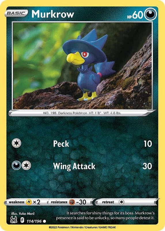 Murkrow - Normal 114/196 Lost Origin | Common Pokemon TCG PokePursuitTCG
