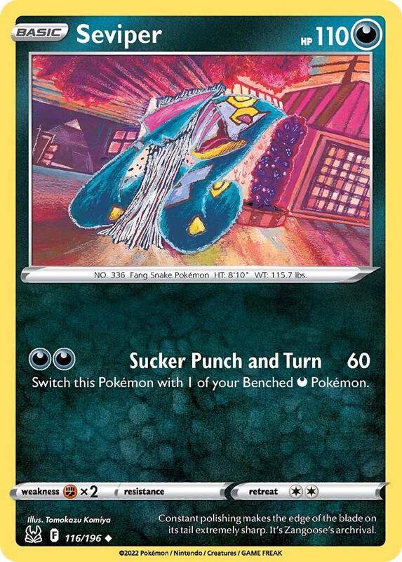 Seviper - Reverse Holofoil 116/196 Lost Origin | Uncommon Pokemon TCG PokePursuitTCG