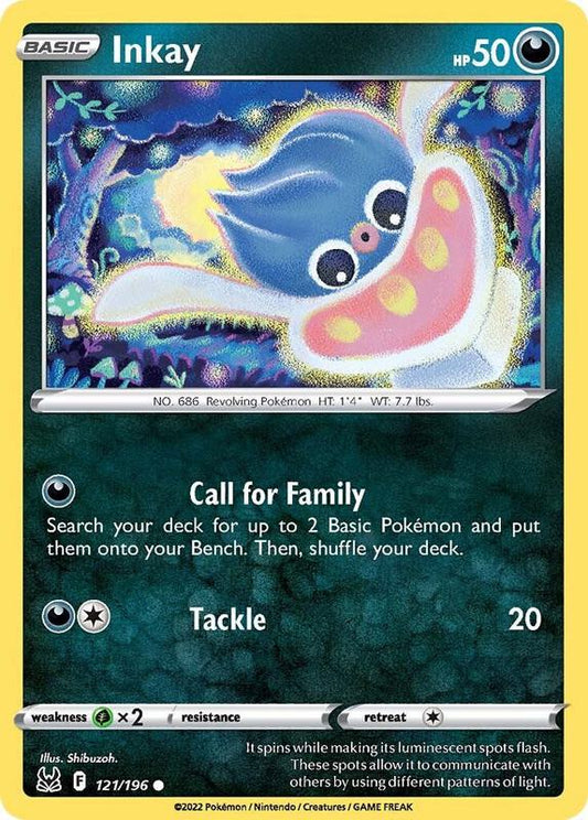 Inkay (121) - Reverse Holofoil 121/196 Lost Origin | Common Pokemon TCG PokePursuitTCG