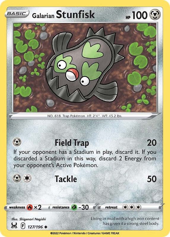 Galarian Stunfisk - Reverse Holofoil 127/196 Lost Origin | Uncommon Pokemon TCG PokePursuitTCG